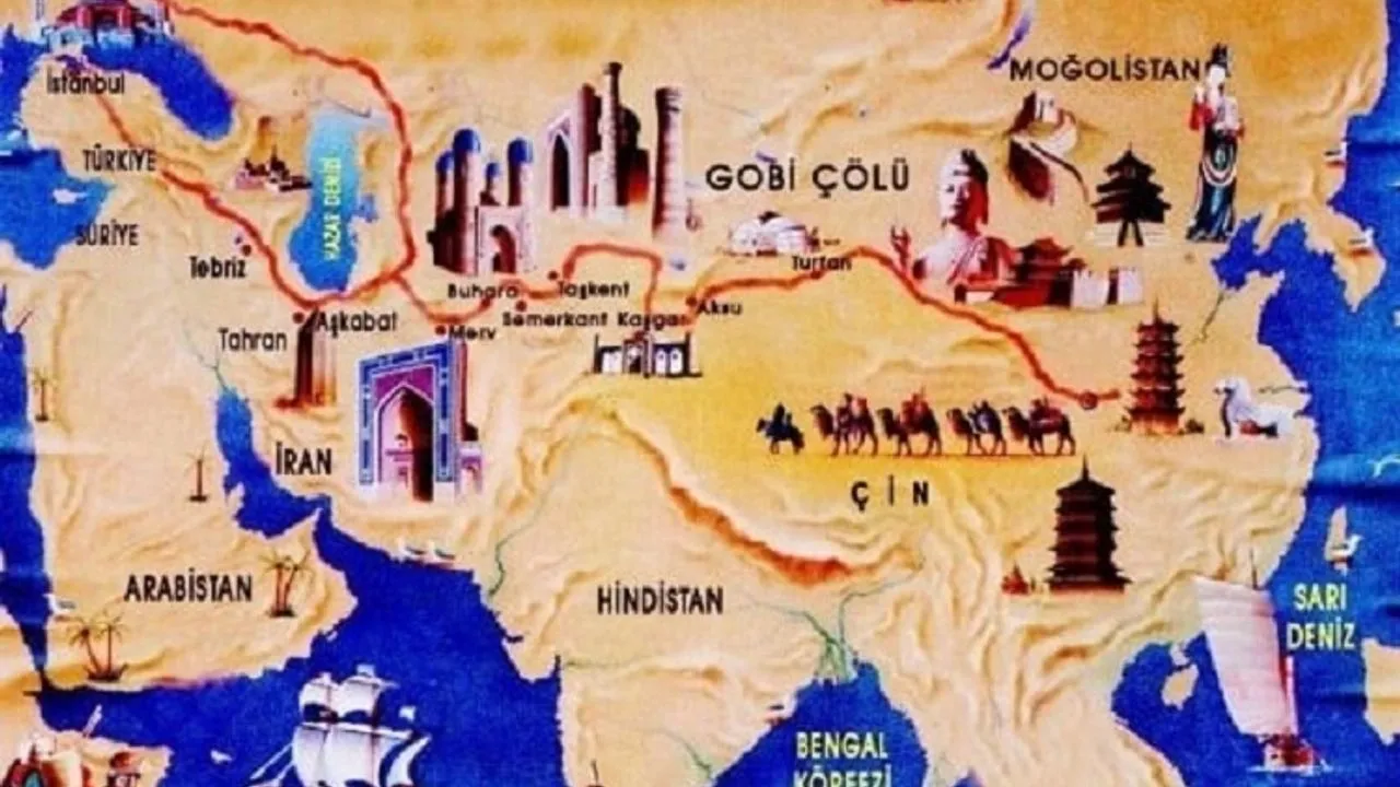 ipek yolu haritası